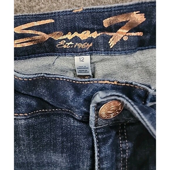 Seven7 Jeans Women's size 12 Bombshell High Rise Skinny Denim Mid Rise Stretch - Picture 4 of 10